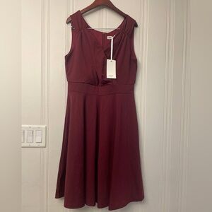 Grace Deep Red Midi Dress